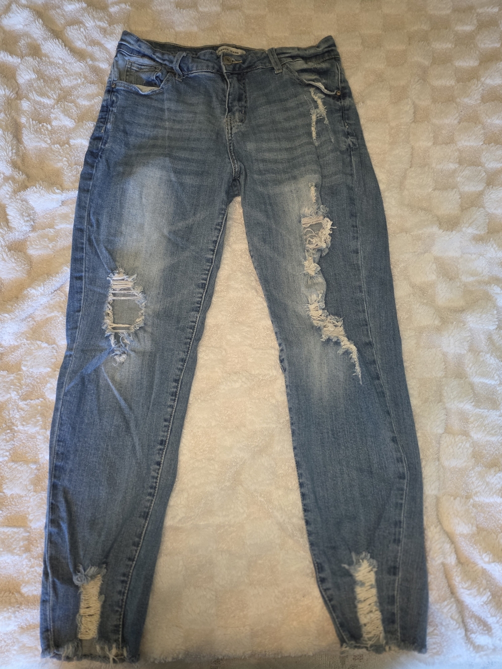 Hammer Los Angeles Distressed Blue Women’s Jeans - Classic High-Rise Style